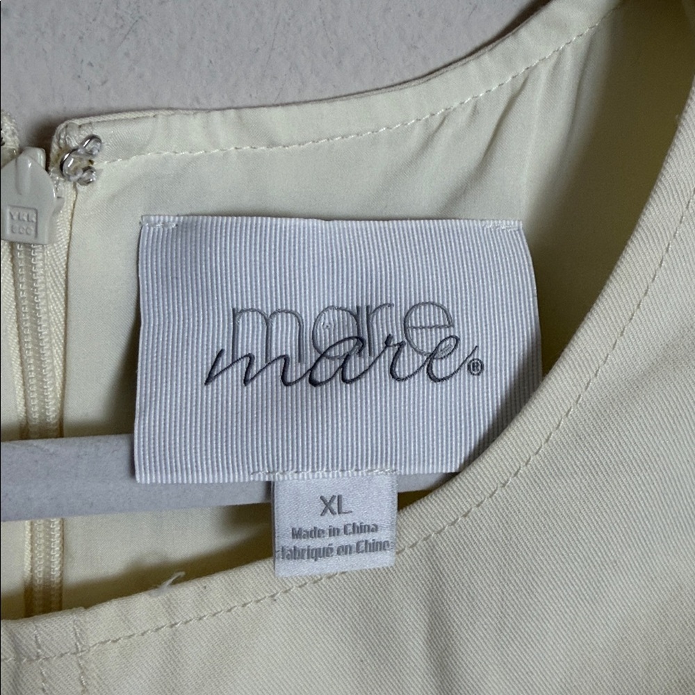Mare Mare Sleeveless Peplum Blouse Ivory Size XL - Picture 3 of 6